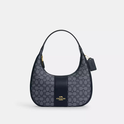 Coach Carmen Shoulder Bag In Signature Jacquard Midnight Navy
