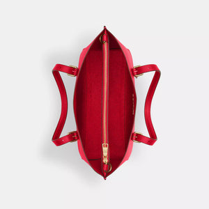 Coach Mollie Tote Bag 25 Bold Red