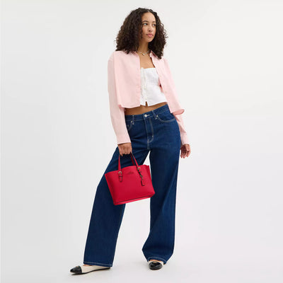 Coach Mollie Tote Bag 25 Bold Red