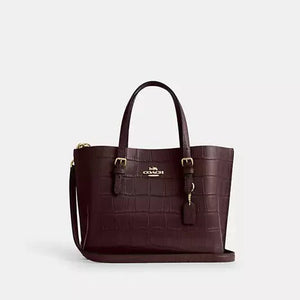 Coach Mollie Tote Bag 25 Gold/merlot