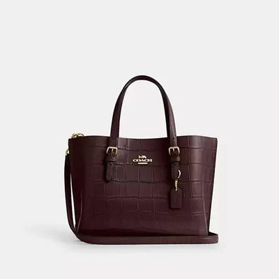 Coach Mollie Tote Bag 25 Gold/merlot