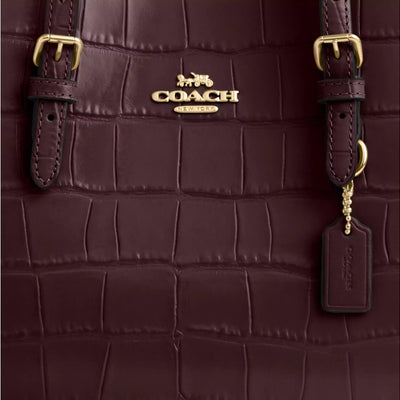Coach Mollie Tote Bag 25 Gold/merlot