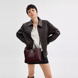 Coach Mollie Tote Bag 25 Gold/merlot