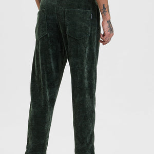 Olive Corduroy Relaxed Fit Trousers