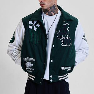 Legends Anarchy Dark Green Varsity Jacket
