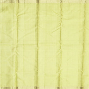 Light Green Handloom Kanchipuram Silk Saree With Floral Motifs