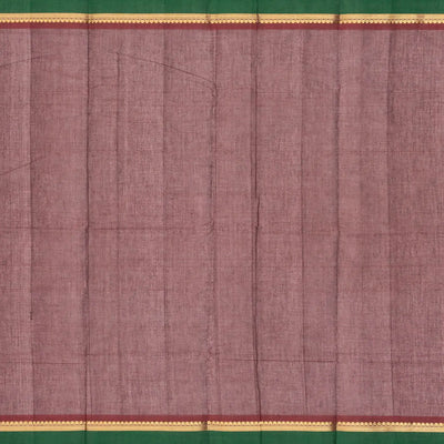 Maroon Handloom Kanchi Cotton Saree With Tree Buttas
