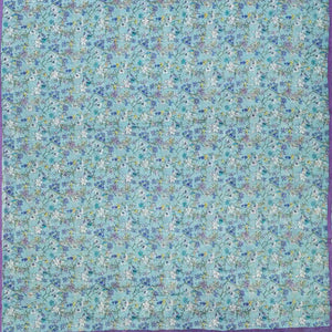 Light Blue Woven Digital Printed Chiffon Silk Saree With Floral Motifs