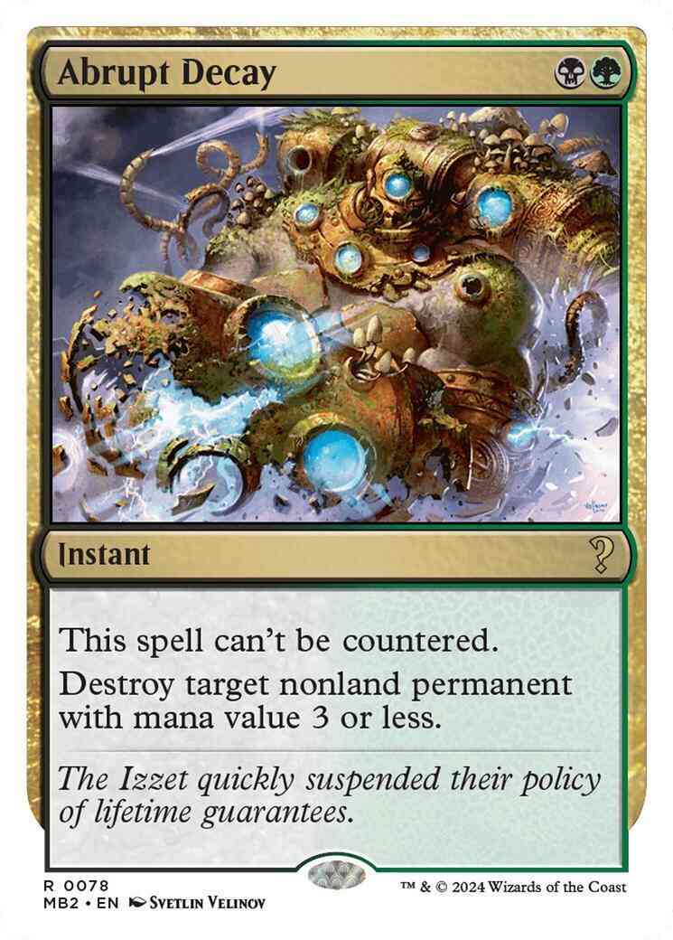 Abrupt Decay [78] [White Border] [Mystery Booster 2] [Non-Foil]