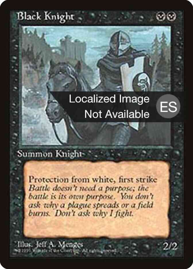 Black Knight - Portuguese [121] [Fourth Edition Black Border: Portuguese] [Non-Foil]