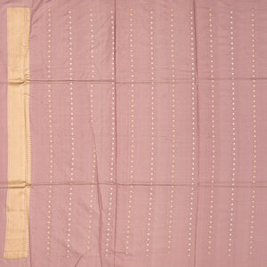 Dusty Pink Handloom Banarasi Silk Saree With Horse Buttas