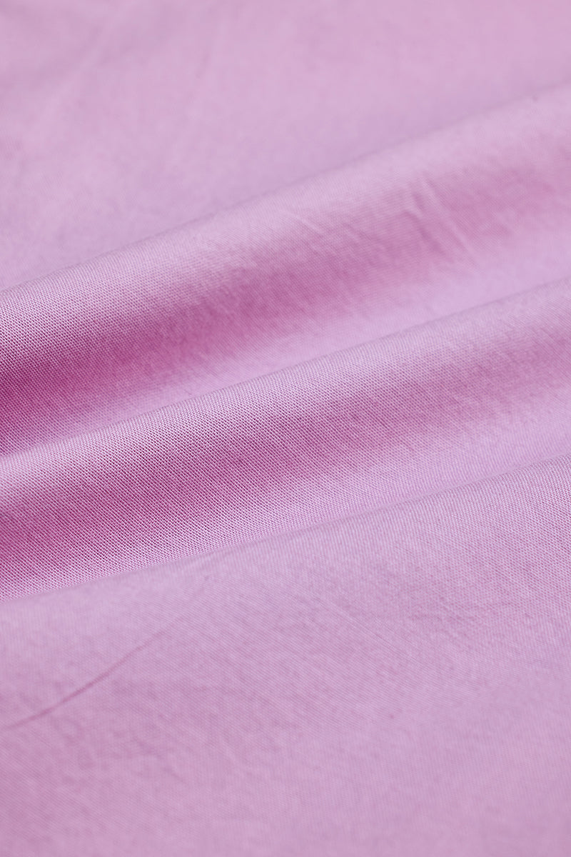 Pink Stretchable Slim Fit Shirt