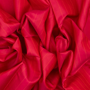 Pink Handloom Kanchi Cotton Saree With Dotted Stripes