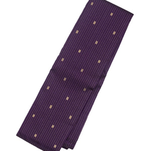 Violet Handloom Kanchipuram Silk Saree With Stripes & Buttas