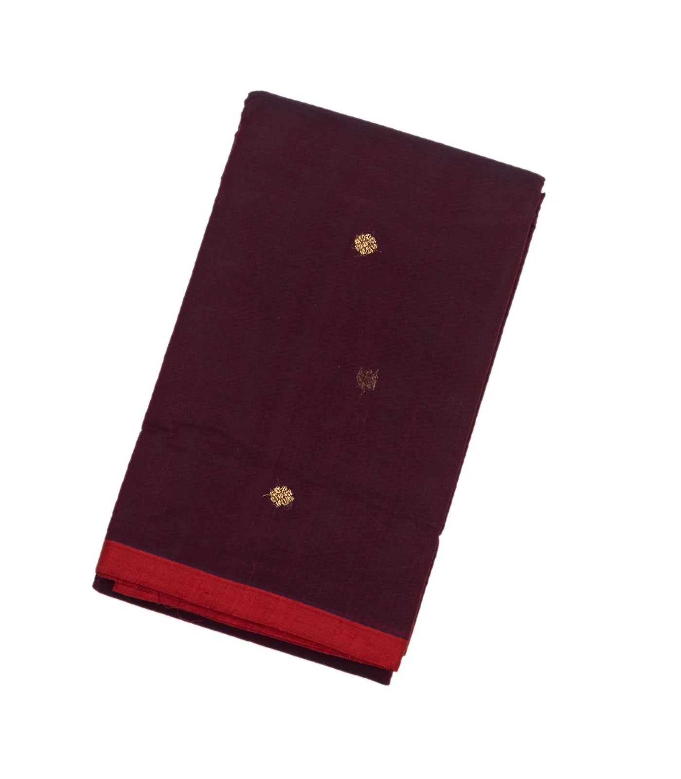 Magenta Handloom Kanchi Cotton Saree With Kamalam Buttas