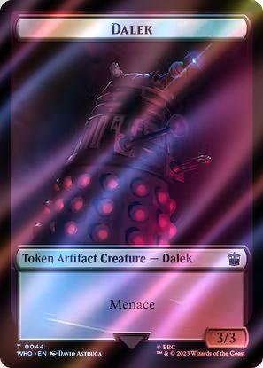 Alien Salamander Token (48) // Dalek Token (44) [Universes Beyond: Doctor Who: Tokens] [Surge Foil]