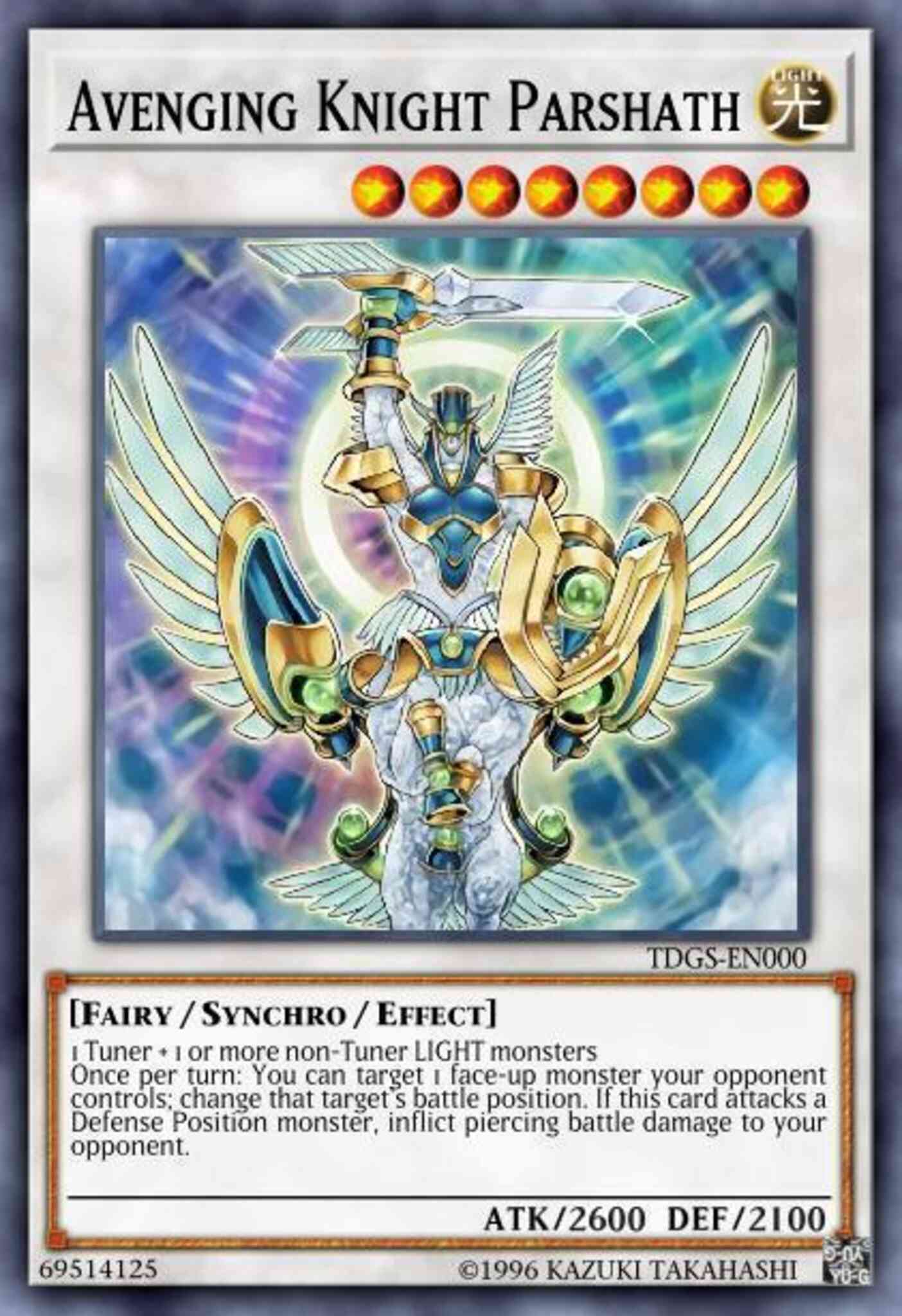 Avenging Knight Parshath - TDGS-EN000 - Secret Rare - Unlimited