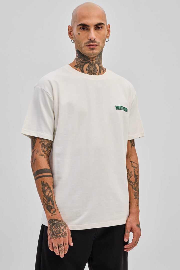 Cream Oversized Fit T-Shirt