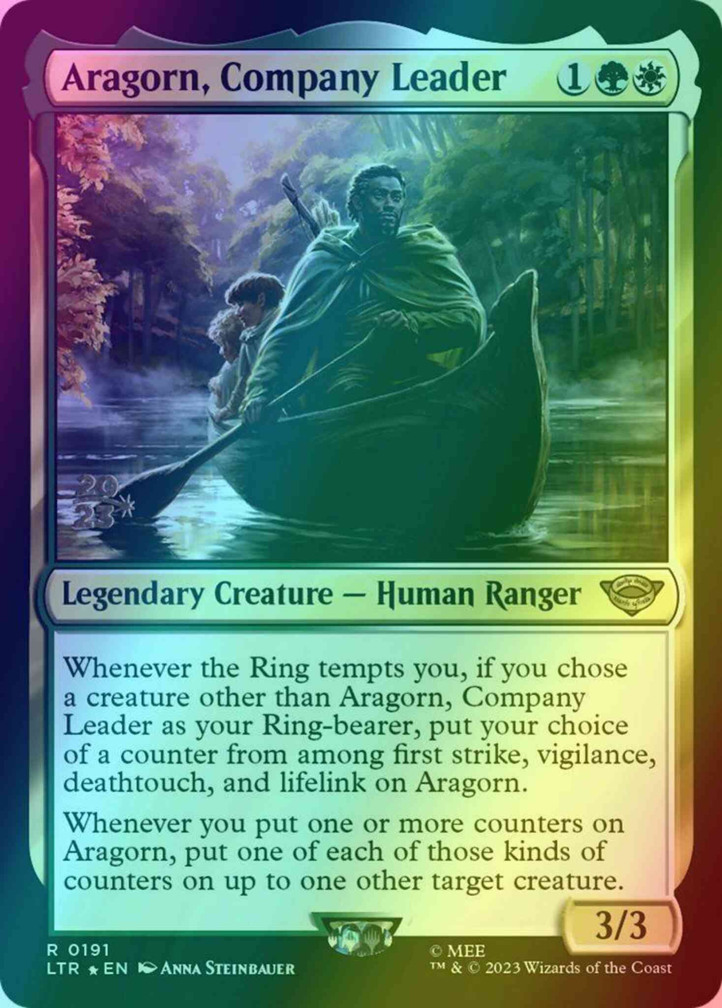 Aragorn, Company Leader [191s] [Prerelease] [The Lord of the Rings: Tales of Middle-earth: Promos] [Foil]