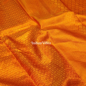 Yellow Kanchipuram Silk Saree