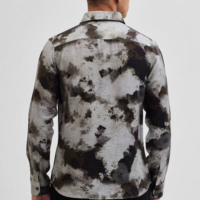 Dark Brown Textured Abstract Shirt