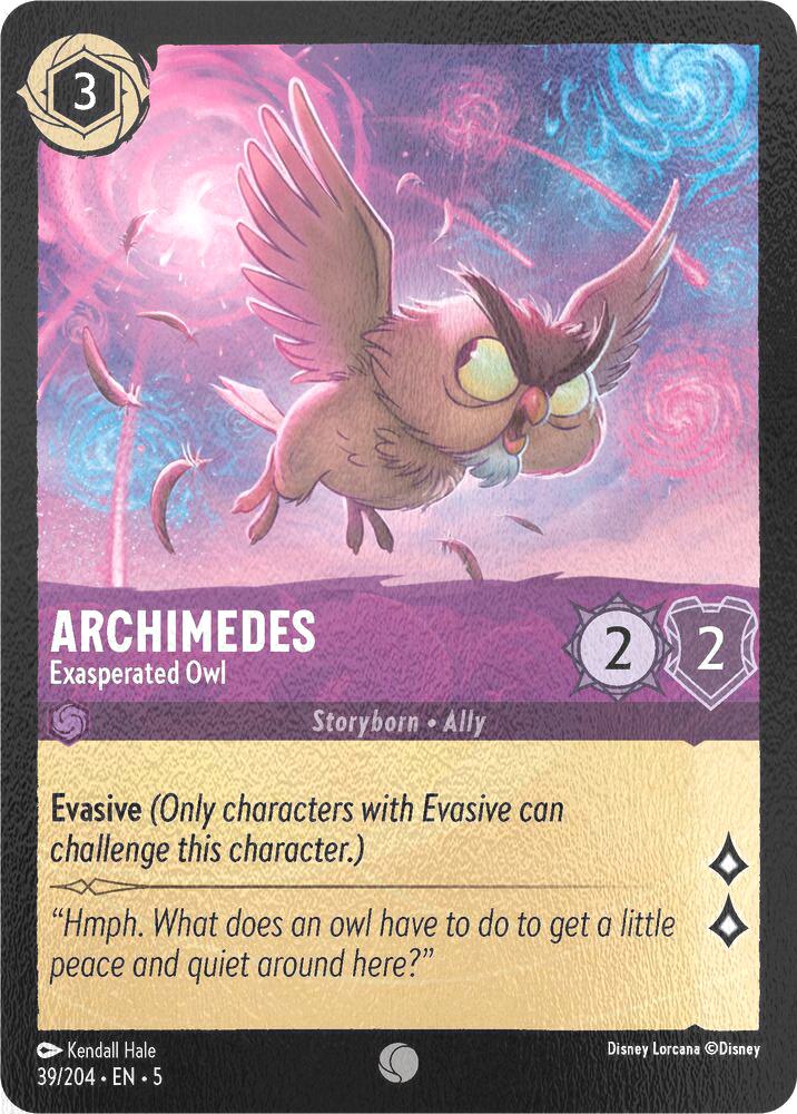 Archimedes - Exasperated Owl - 39/204 [Shimmering Skies] [Cold Foil]