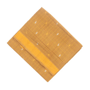 Sandal Handloom Venkatagiri Cotton Saree With Checks & Buttas