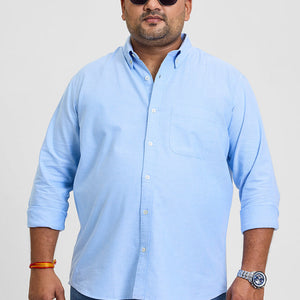 Blue Button Down Regular Fit Shirt