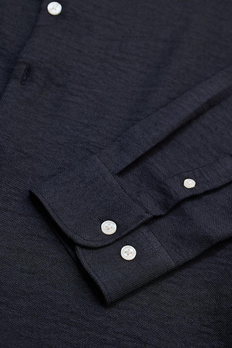 Black Textured Shirt