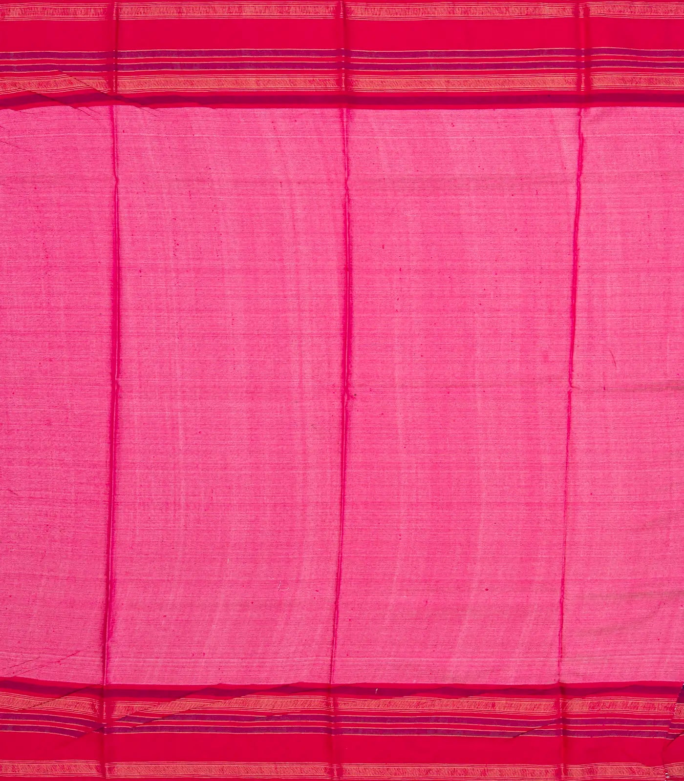 Navy Blue Handloom Tussar Silk Saree With Printed Floral Motifs & Contrast Border