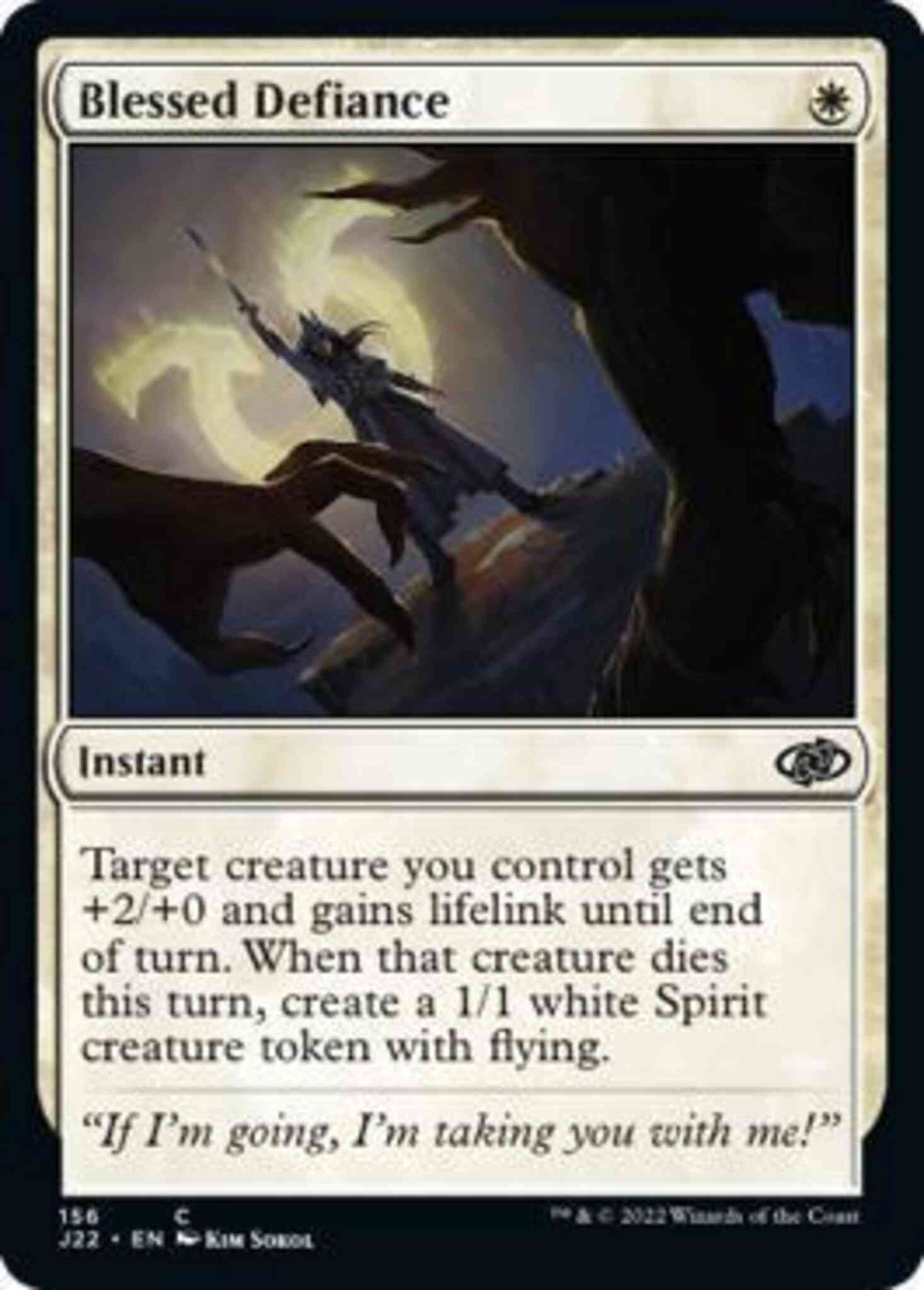 Blessed Defiance [156] [Jumpstart 2022] [Non-Foil]