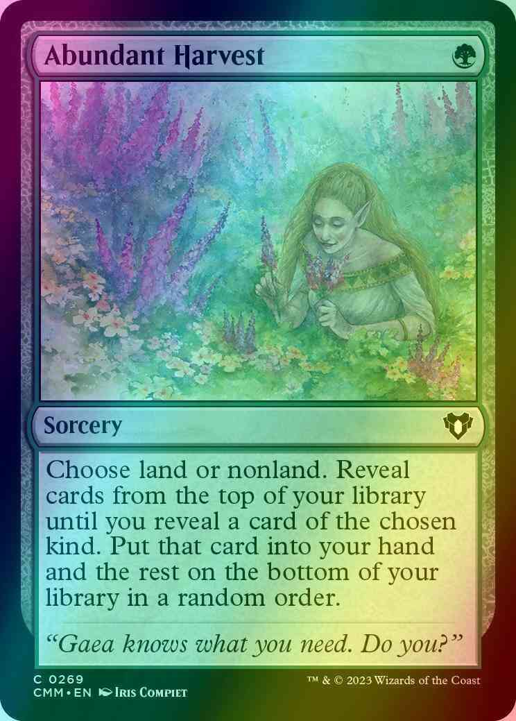 Abundant Harvest [269] [Commander Masters] [Foil]