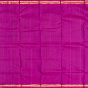 Multi Color Handloom Kanchipuram Korvai Silk Saree With Checks