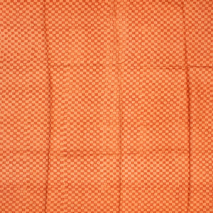 Dark Peach Handloom Tussar Silk Saree Printed With Geometric & Floral Motifs