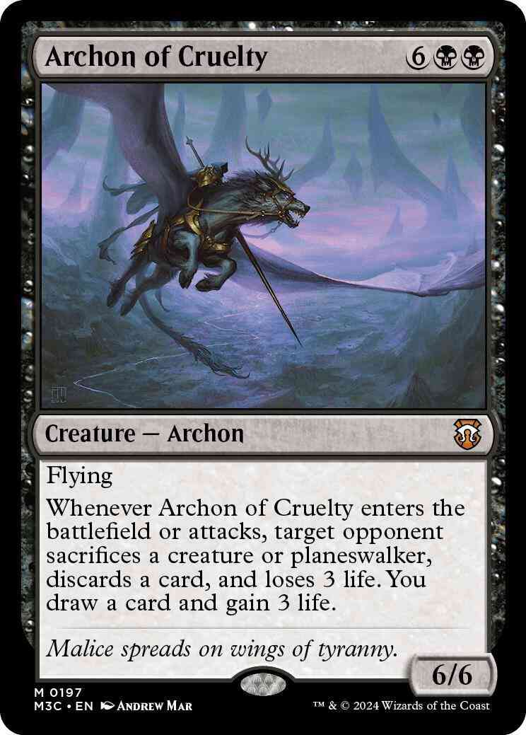 Archon of Cruelty [197] [Modern Horizons 3: Commander] [Non-Foil]