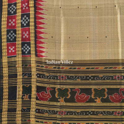 Camel Color Border Pasapali Khandua Silk Saree