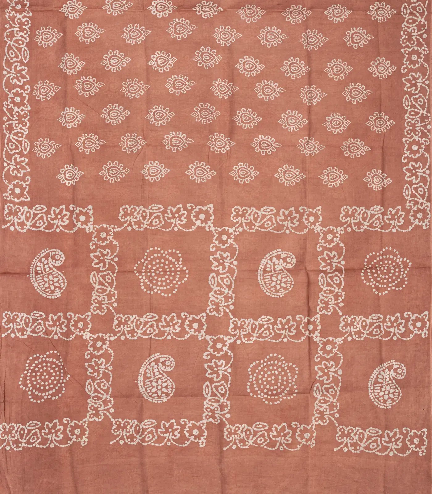 Dusty Pink Sungudi Cotton Saree With Tie & Dye Floral Motifs
