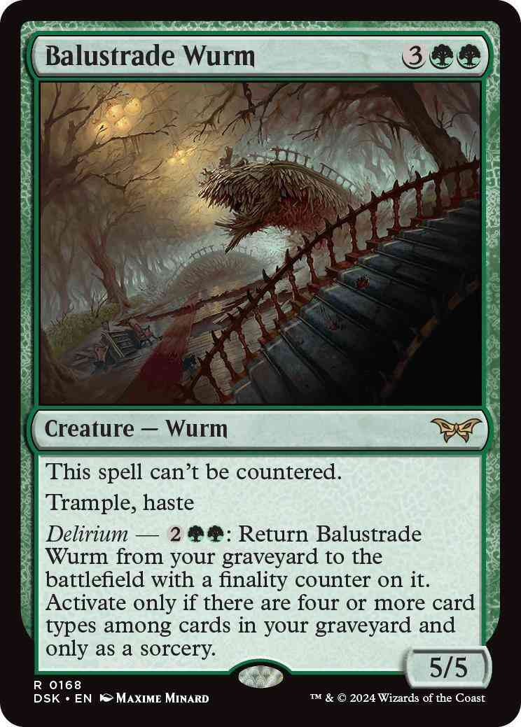 Balustrade Wurm [168] [Duskmourn: House of Horror] [Non-Foil]