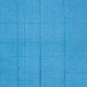Light Blue Handloom Rasipuram Cotton Saree With Mango Buttas