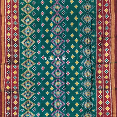 Green Body Pasapali Khandua Silk Saree