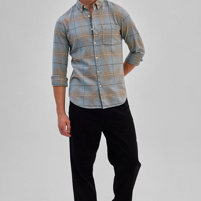 Light Blue Checks Slim Fit Shirt