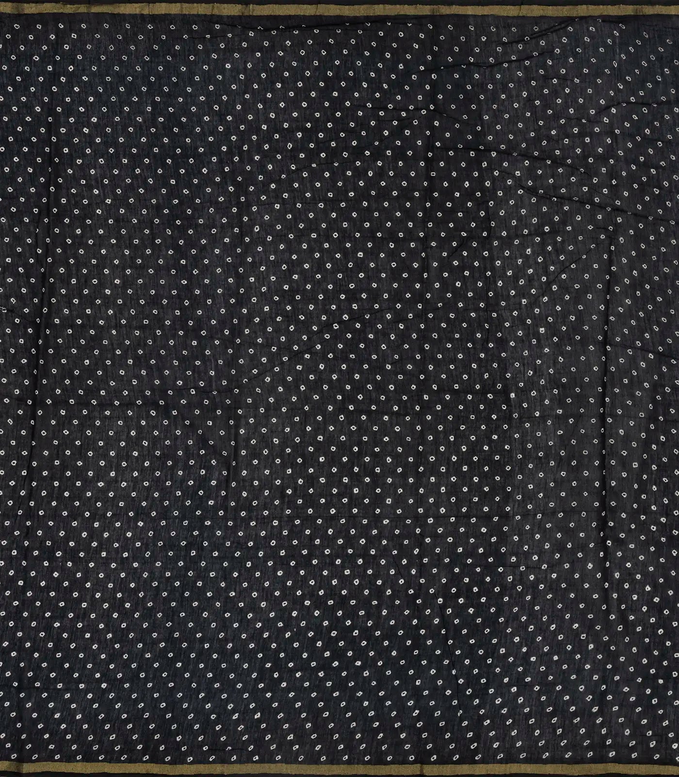 Black Woven Jaipur Cotton Saree With Printed Floral Jaal Motifs