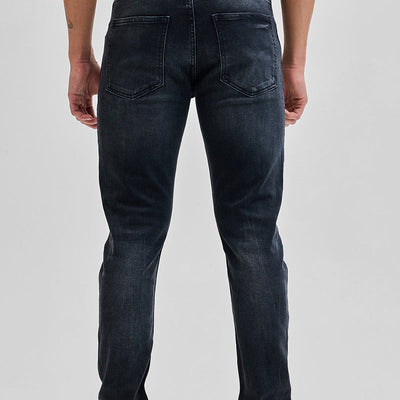 Charcoal Grey Tapered Fit Jeans