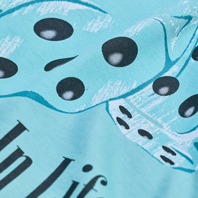 Roll The Dice Turquoise Slim Fit T-Shirt