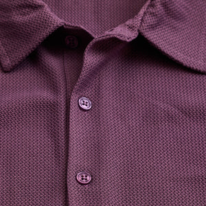 Purple Textured Polo T-Shirt