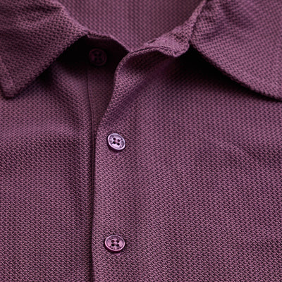 Purple Textured Polo T-Shirt