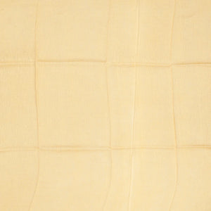 Light Yellow Handwoven Linen Saree Printed With Elephant Motifs