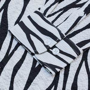 White Abstract Printed Shirt
