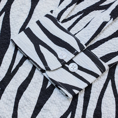 White Abstract Printed Shirt