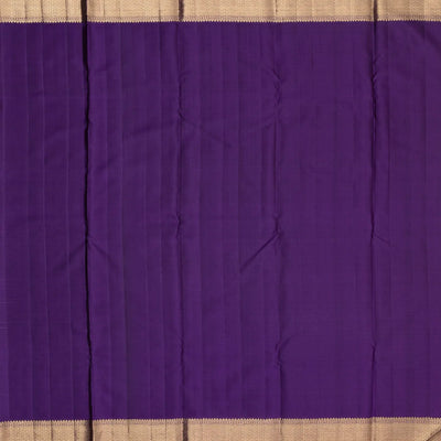 Mustard Handloom Kanchipuram Silk Saree With Meena Floral Motifs